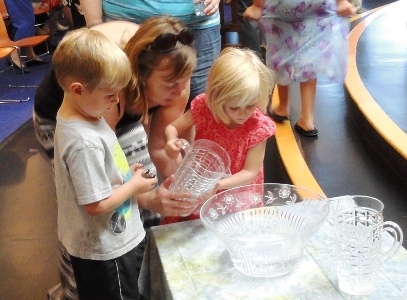 Children participating in Water Communion