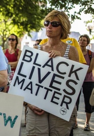 Black Lives Matter sign at rally