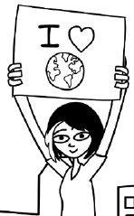 graphic of kid holding climate sign