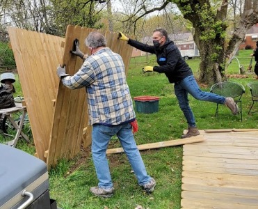 repairing a fence